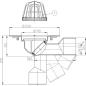 Preview: Dachablauf DN50/75 drehbar mit Laubfangkorb  HL80.3